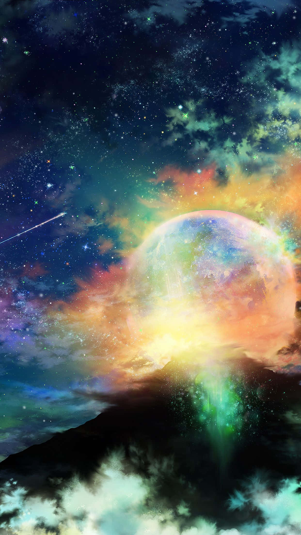 Galaxy Sky, shining stars, cosmic sphere, Full HD Phone Wallpaper