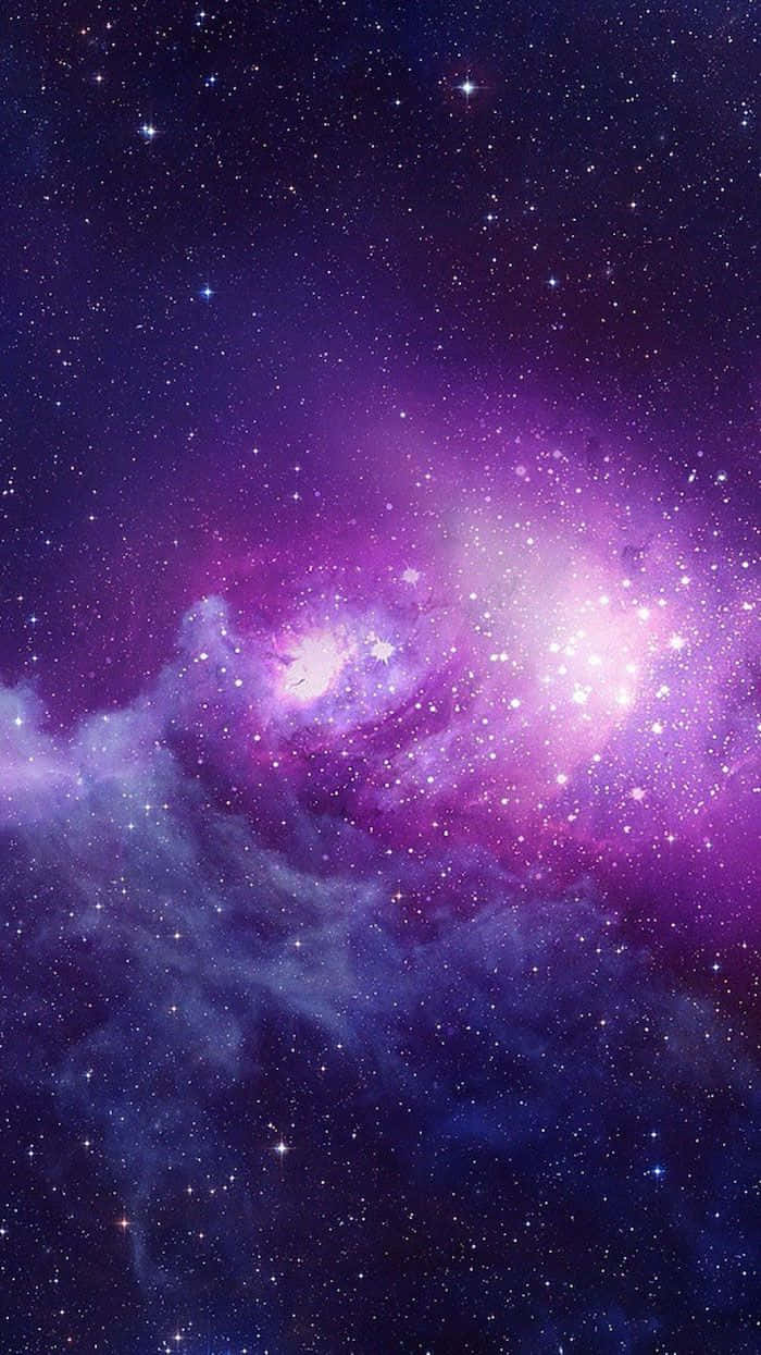 Galaxy Sky, vibrant purple, blue nebula, SD Phone Wallpaper
