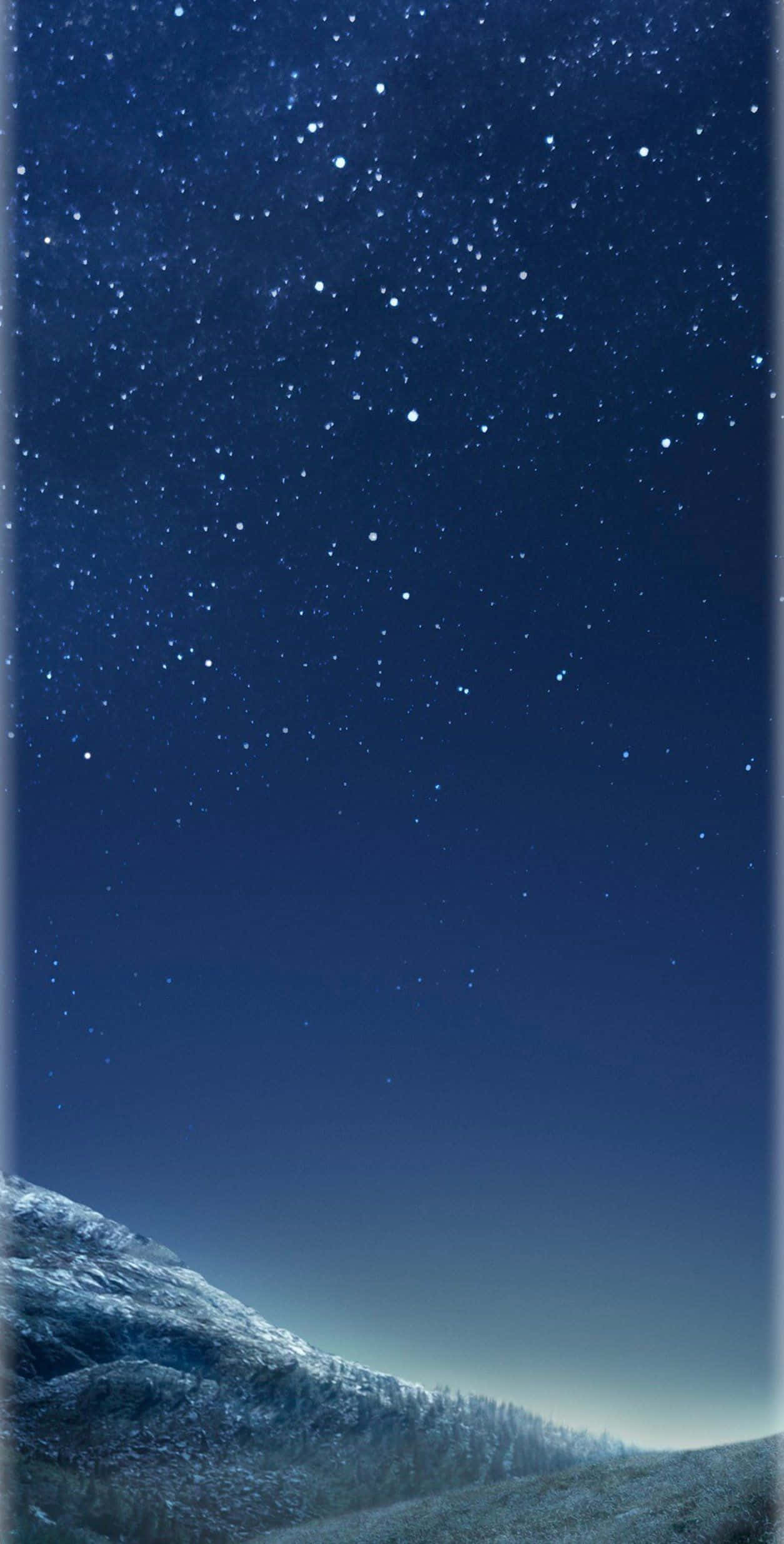 Galaxy Sky, starry night sky, mountain ridge, Full HD Phone Wallpaper