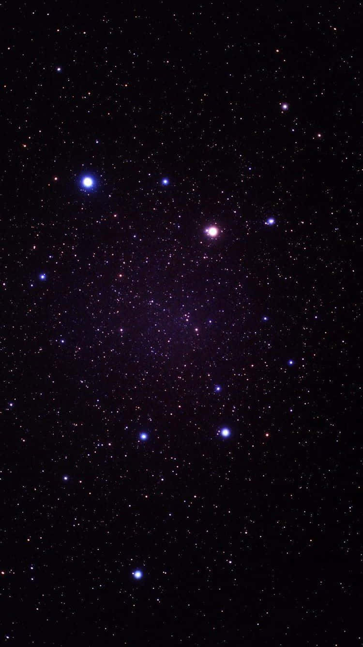 Galaxy Stars, starfield, glowing blue and white stars, HD Phone Wallpaper