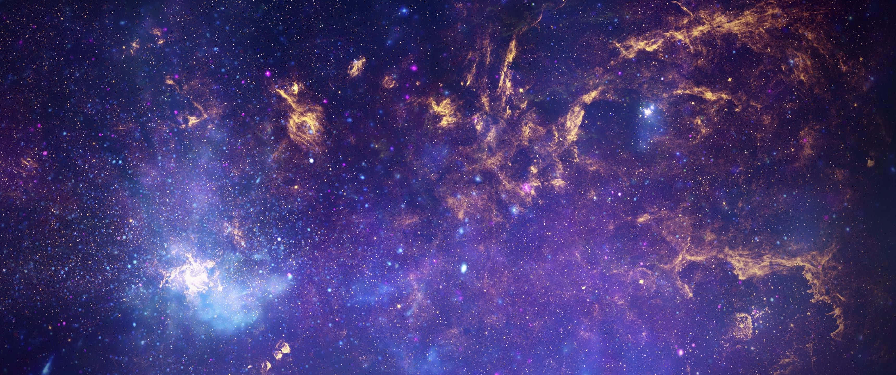 Galaxy Stars, 3440 x 1440, cosmic nebulae, 2K Desktop Wallpaper