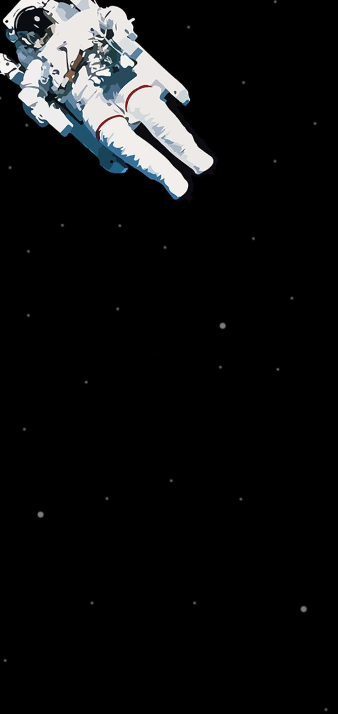 astronaut, deep black space, distant stars, Full HD Phone Wallpaper