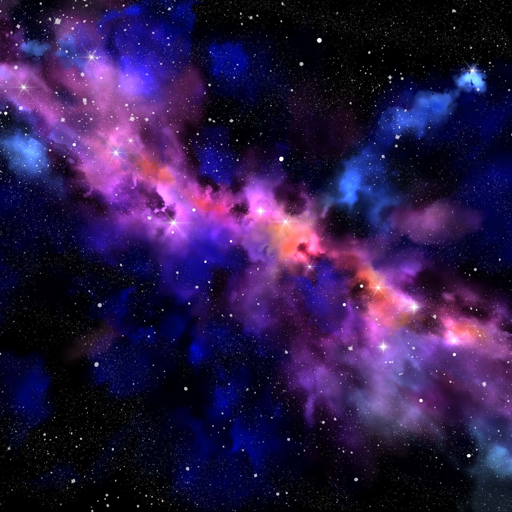 galaxy stars, cosmic nebula, electric purples, Full HD Desktop Wallpaper