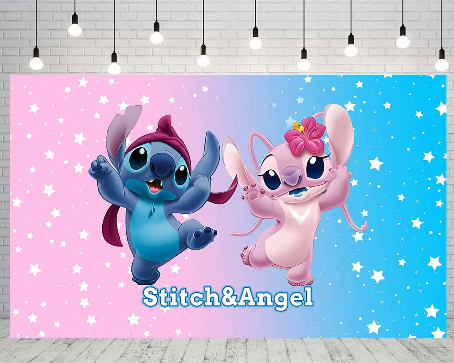 Stitch, Angel, white room, HD Desktop Wallpaper