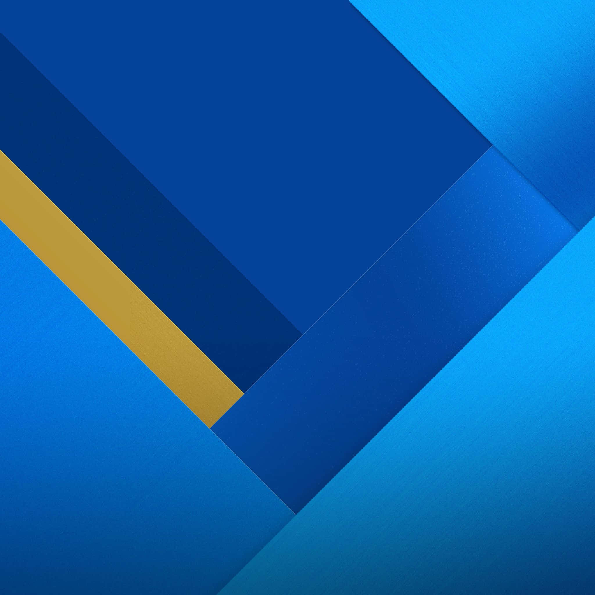 Galaxy Tab, blue gradients, golden diagonal stripe, Full HD Desktop Wallpaper