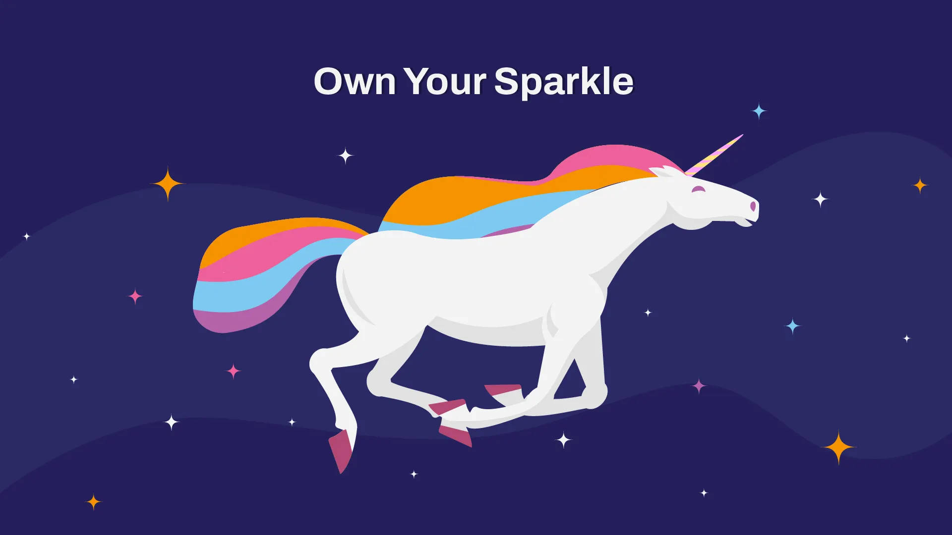 Galaxy Unicorn, white unicorn, rainbow mane and tail, Full HD Desktop Wallpaper