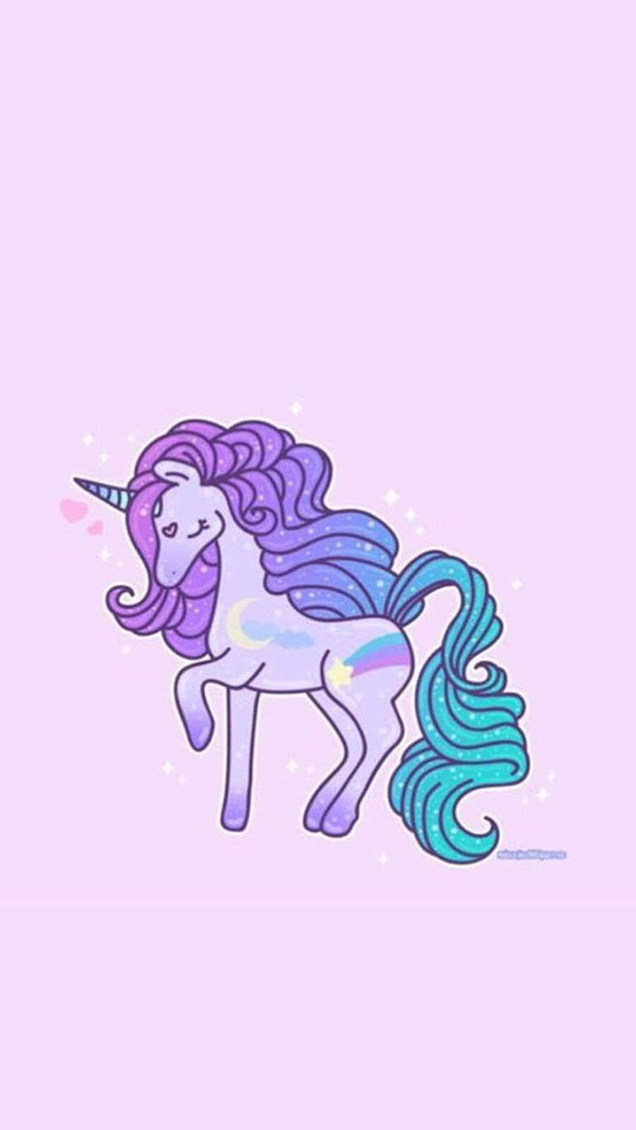 Galaxy Unicorn, purple mane, blue tail, HD Phone Wallpaper