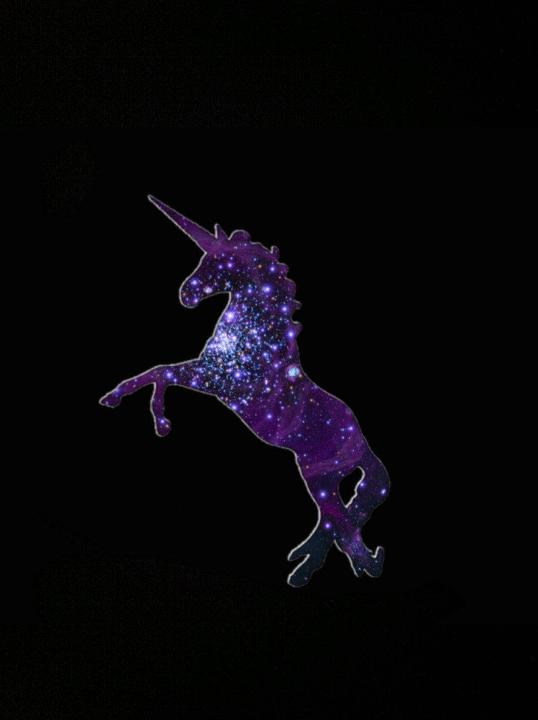 galaxy unicorn, swirling purple and blue galaxy stars, deep black void, HD Phone Wallpaper