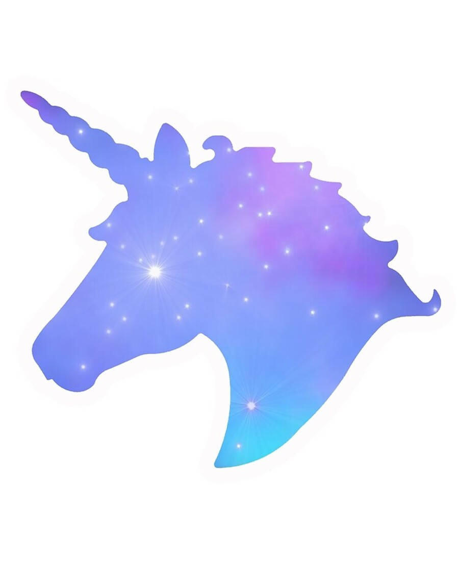 galaxy unicorn, glowing unicorn head silhouette, sparkling stars, SD Phone Wallpaper