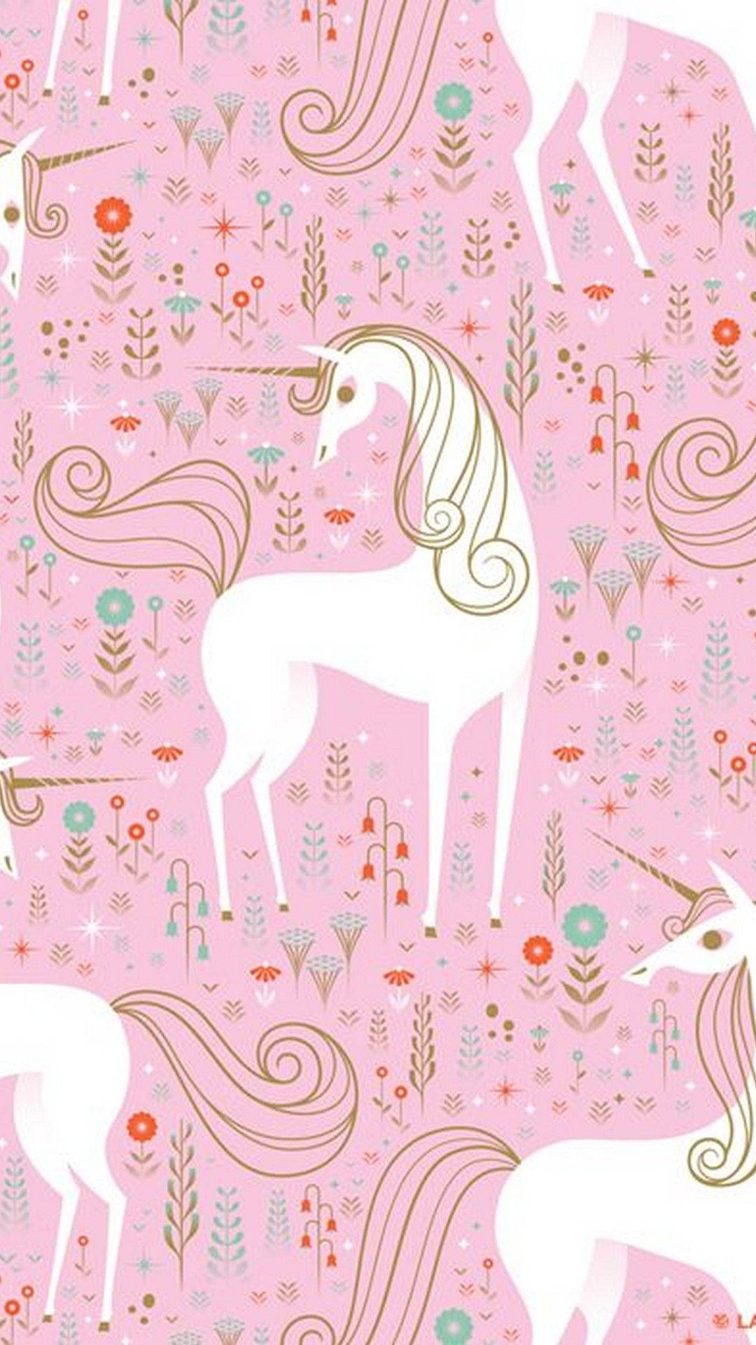 unicorn, white unicorns, gold manes, Full HD Phone Wallpaper