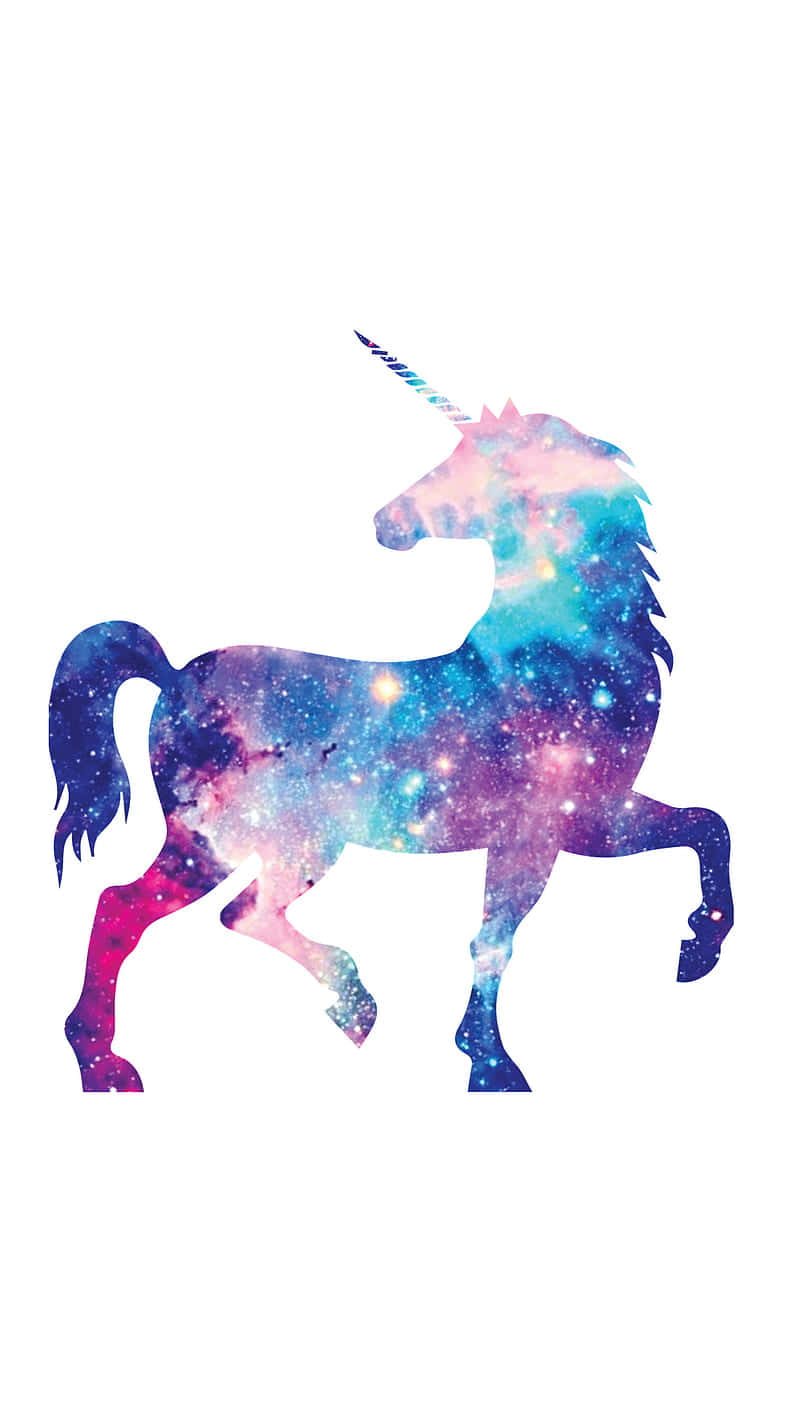 unicorn, galaxy background, swirling cosmic nebulae, HD Phone Wallpaper
