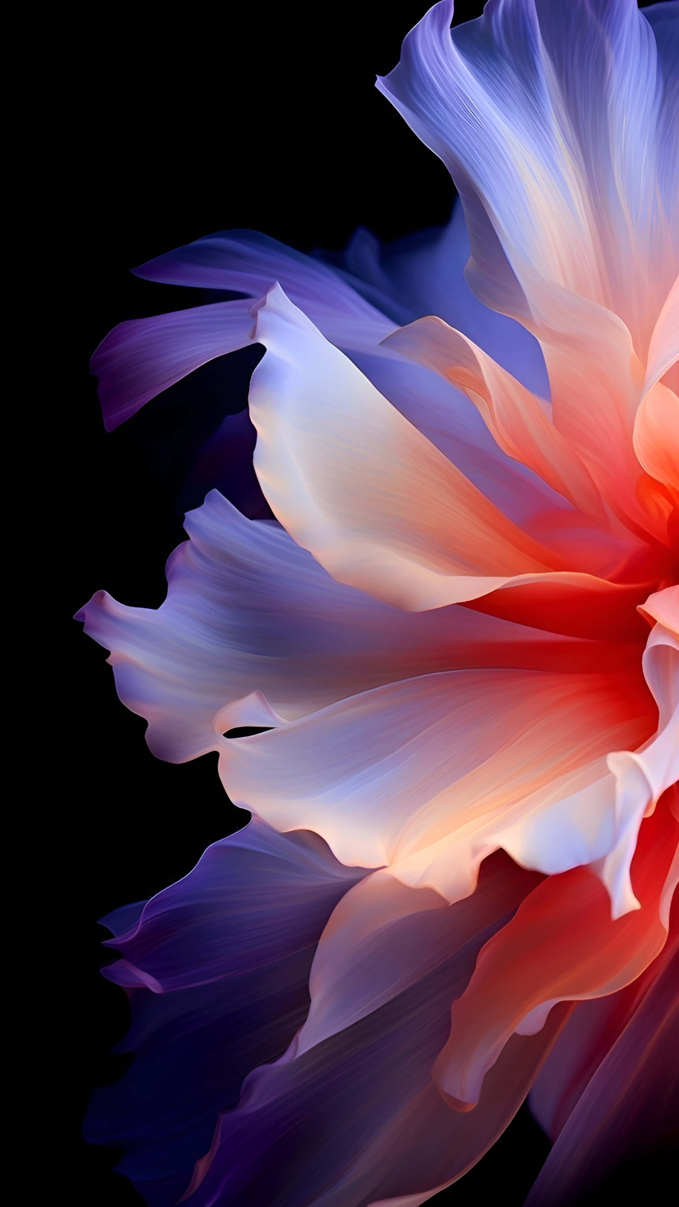 Galaxy Z Flip 7, vibrant display, abstract flower, 4K Phone Wallpaper