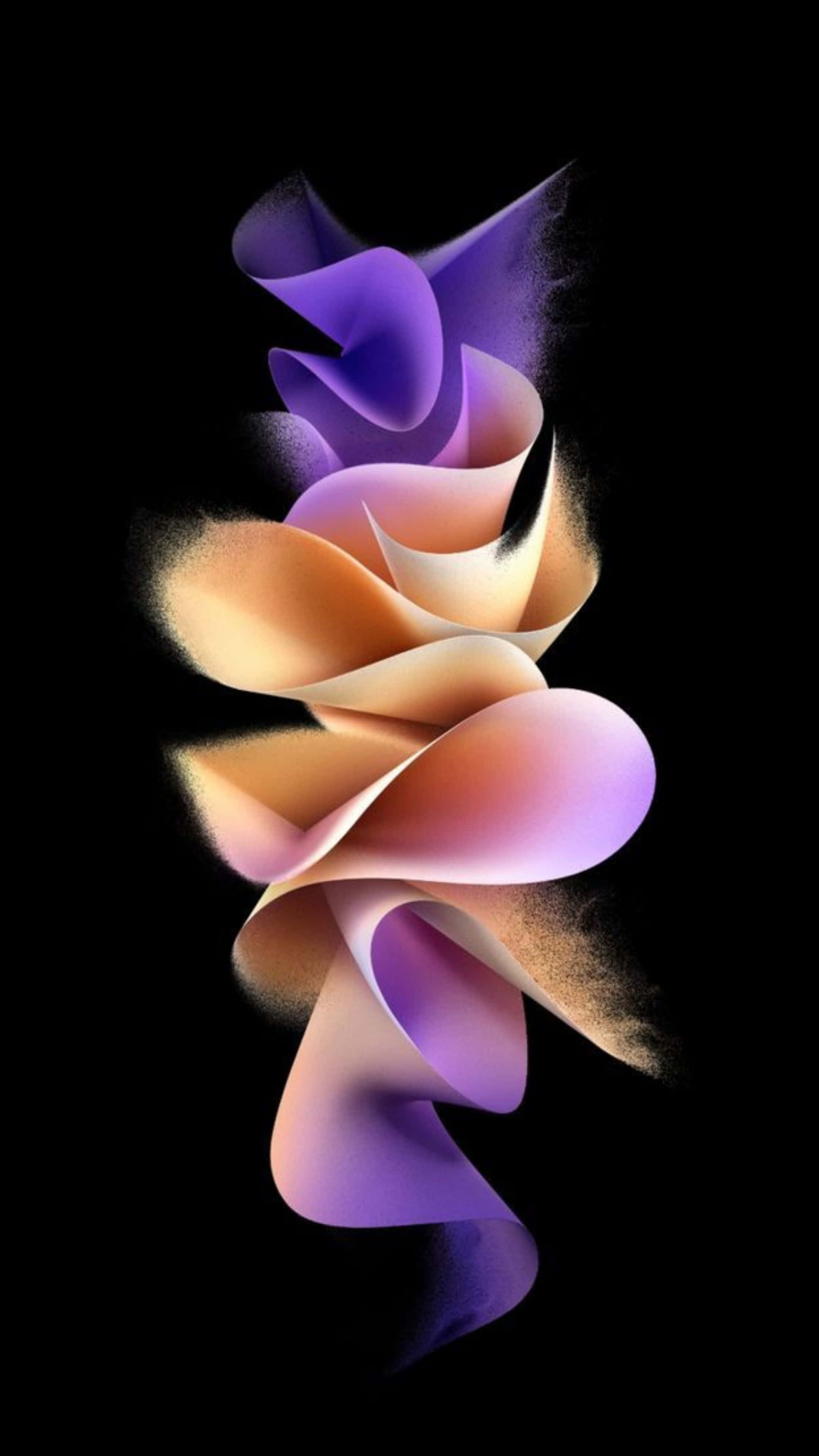 Galaxy Z Flip 7, purple, peach, 4K Phone Wallpaper