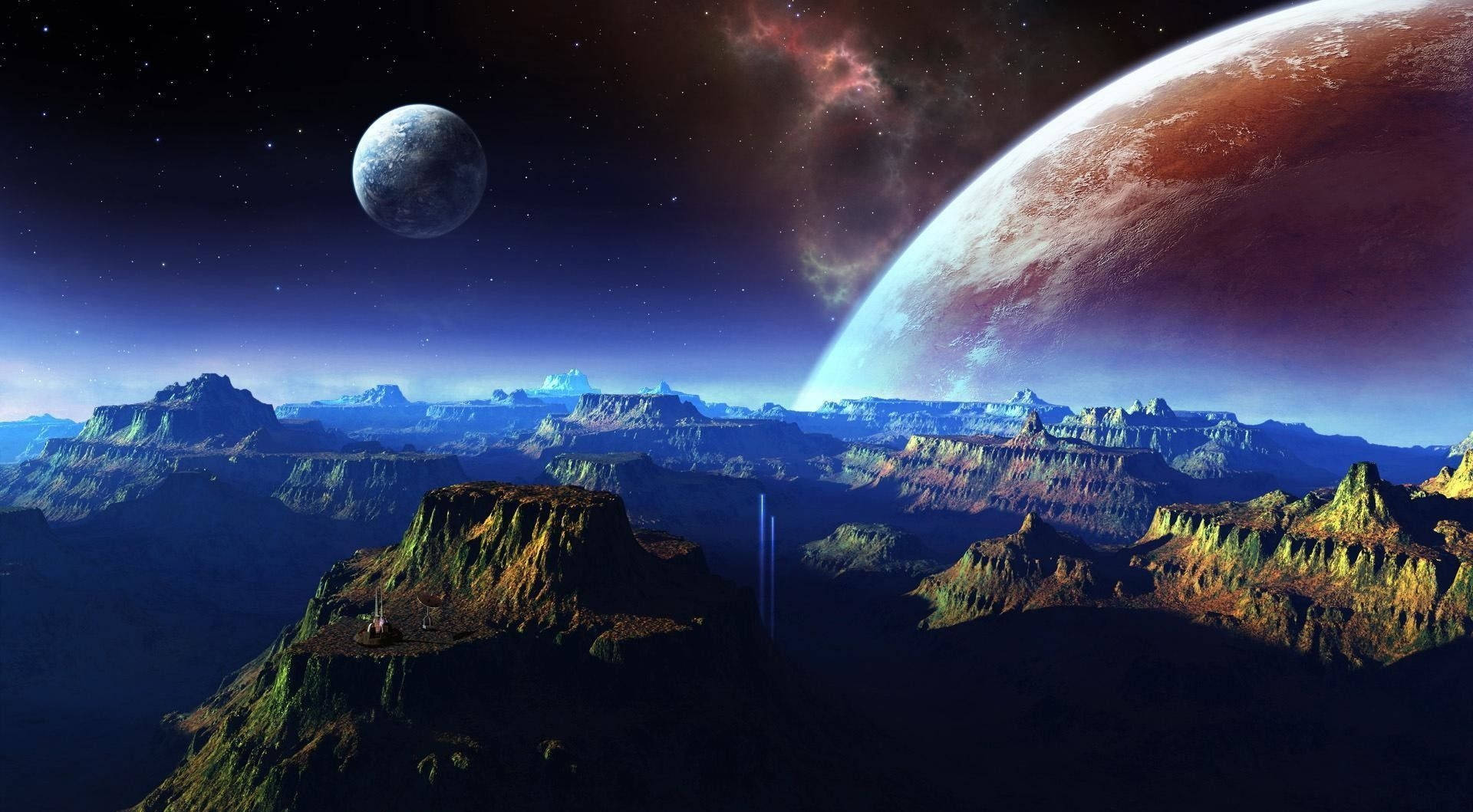 1920x1080, HD Space, alien canyon, Full HD Desktop Wallpaper