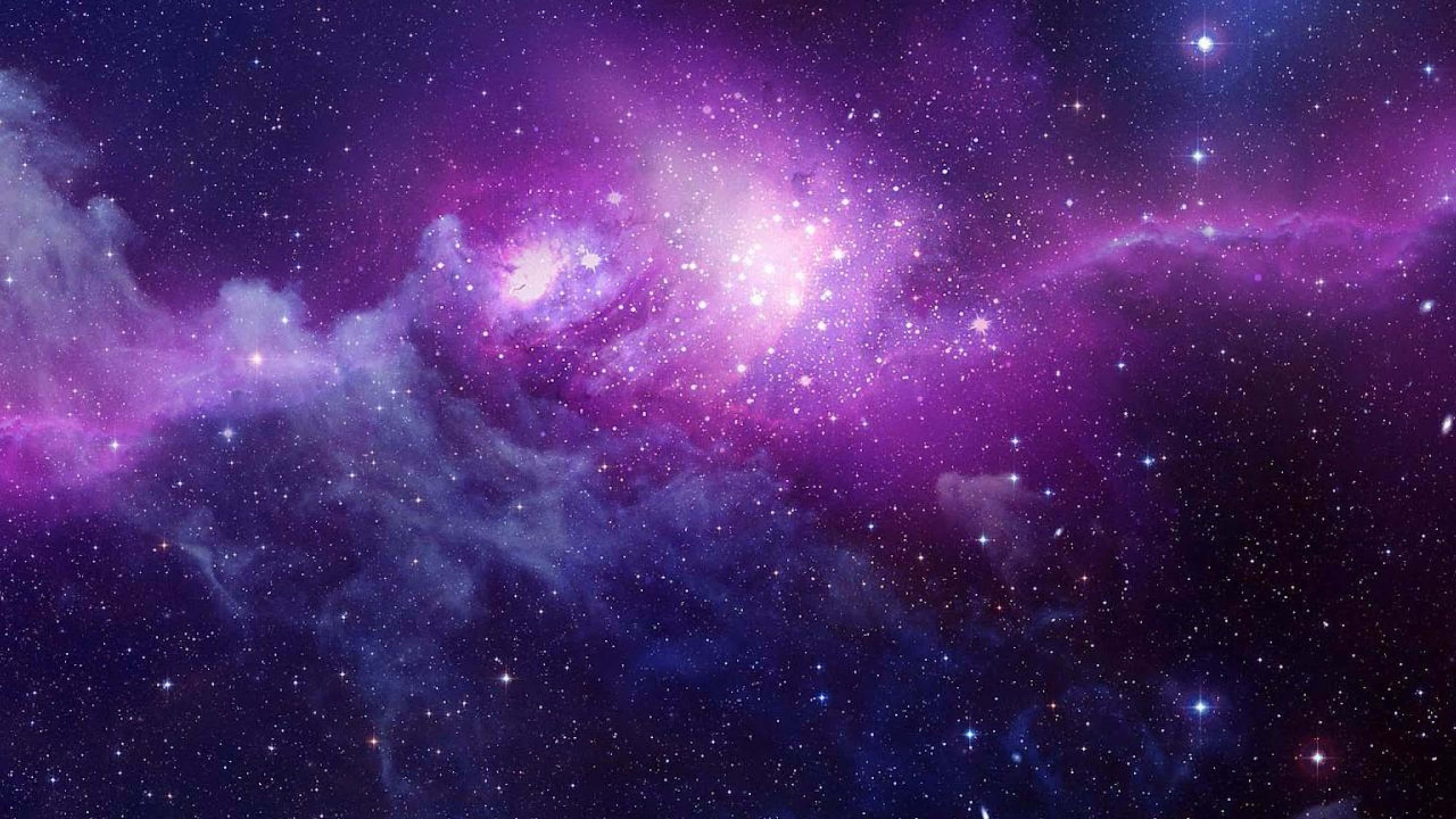 4K Universe, purple cosmic gas cloud, glowing purple and blue nebulae, 4K Desktop Wallpaper