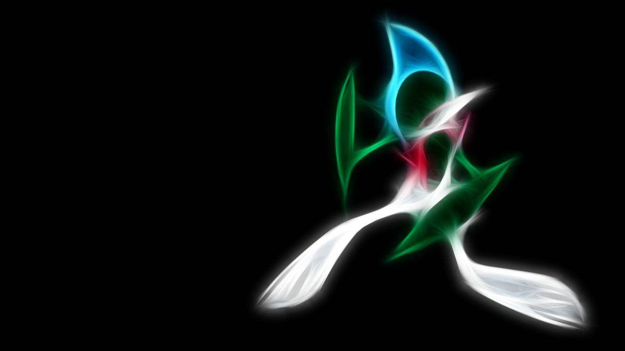 Gallade, neon colors, blue green, HD Desktop Wallpaper