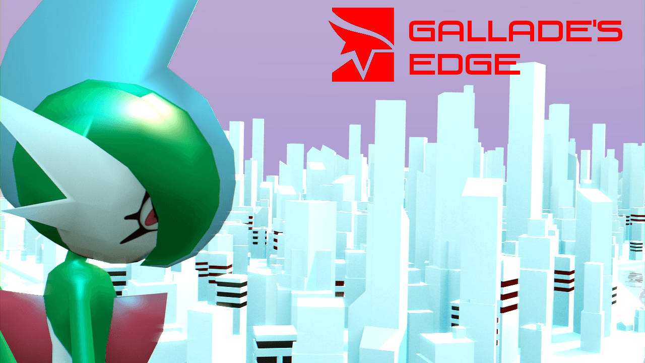 Gallade, green and white, glowing cityscape, HD Desktop Wallpaper