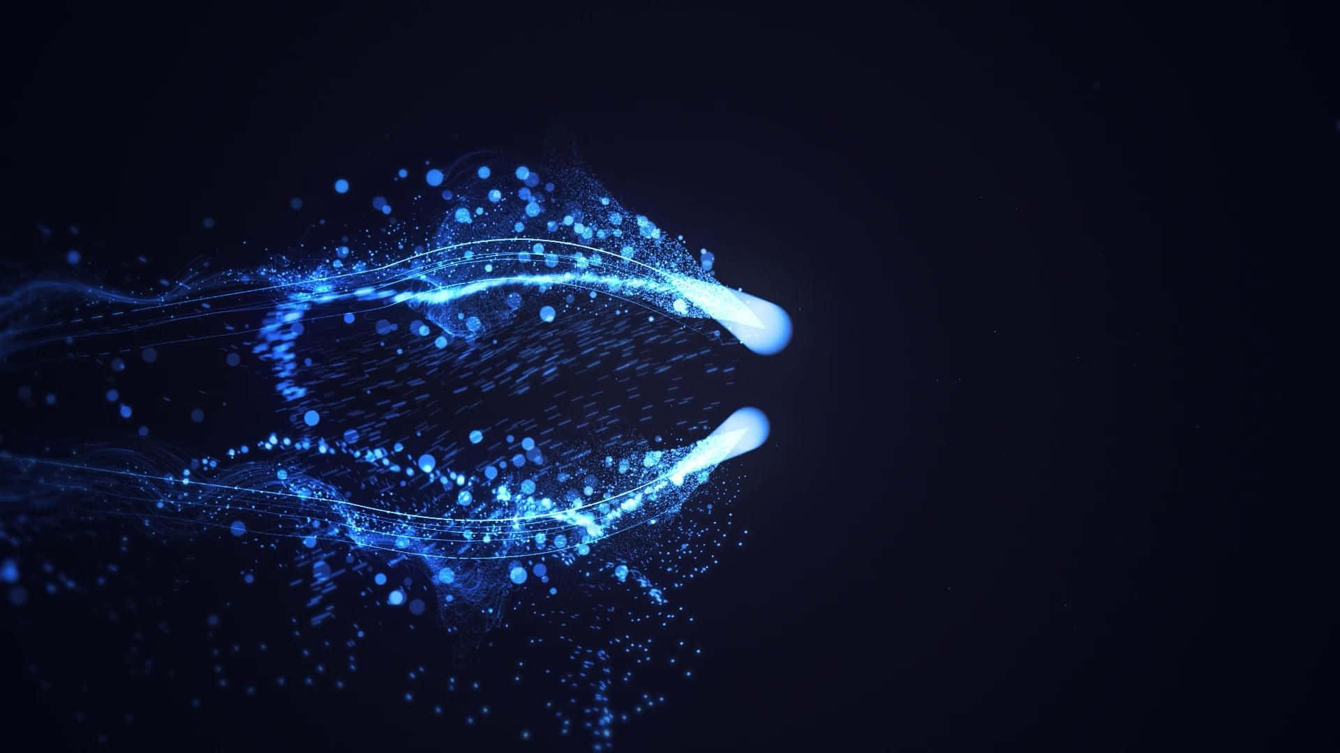Game Animation, glowing blue data stream, liquid light, Full HD Desktop Wallpaper