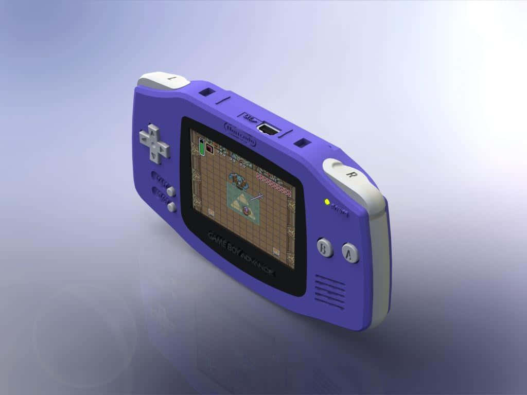Game Boy Advance, purple, pixelated game, SD Desktop Wallpaper