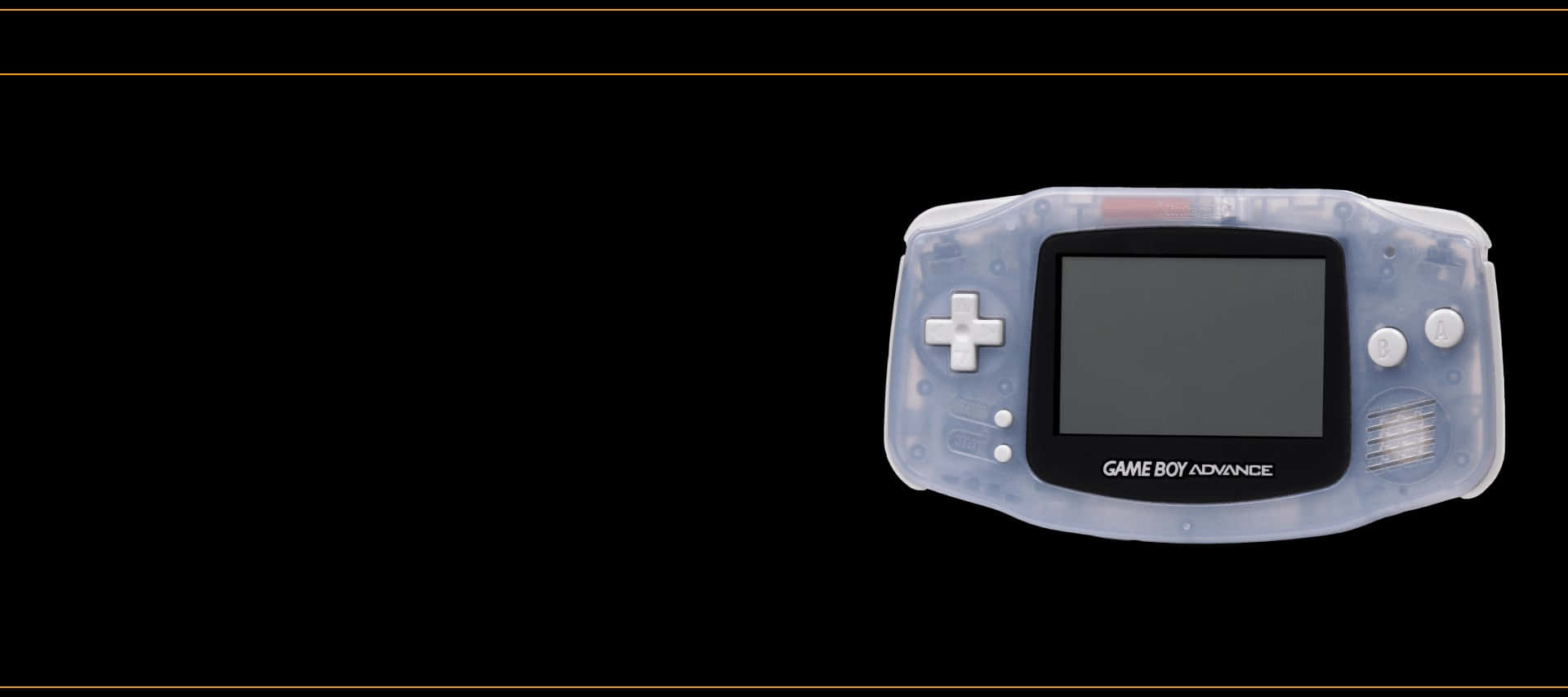 Game Boy Advance, translucent blue, black background, Full HD Desktop Wallpaper