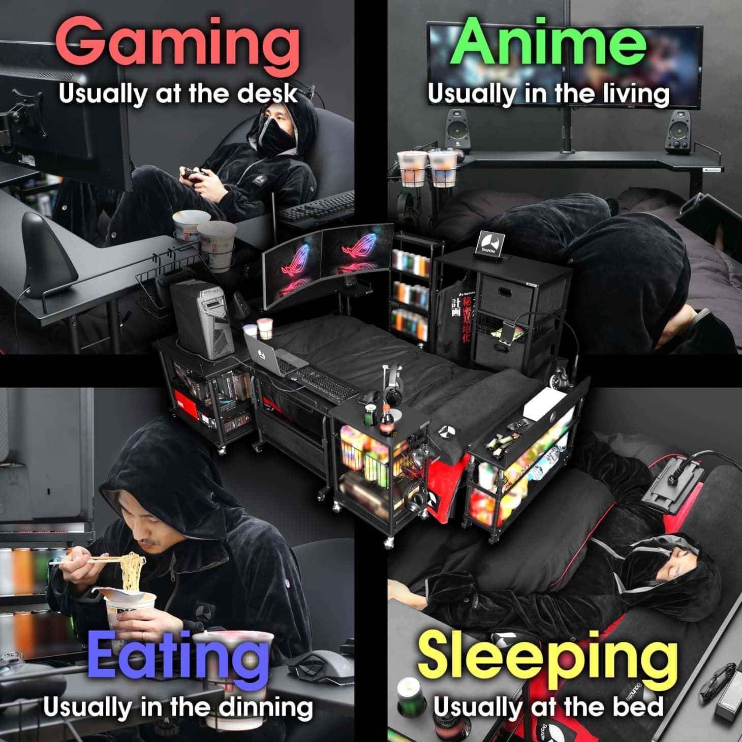 game console emulators, black hoodie, gaming setup, HD Desktop Wallpaper