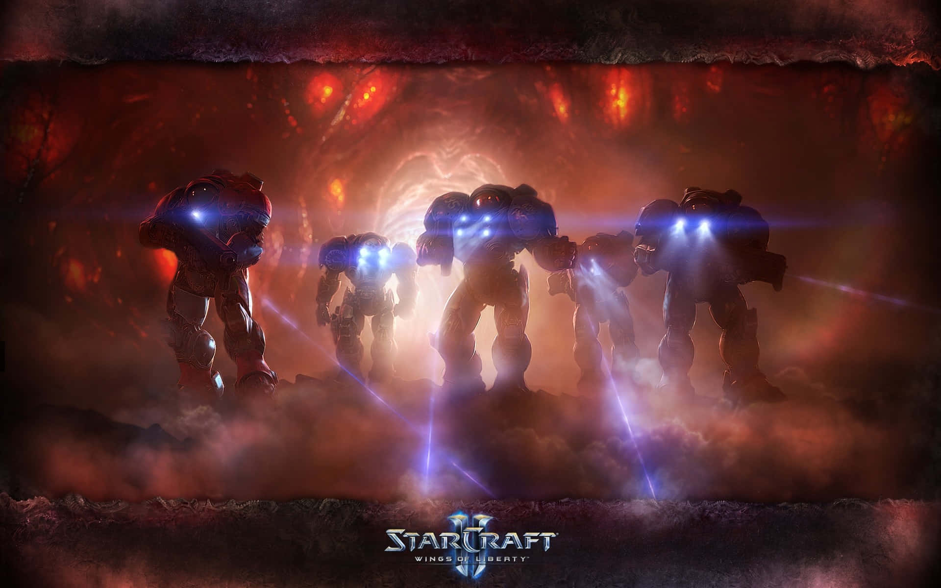 strategy games, armored robotic warriors, glowing blue eyes, Full HD Desktop Wallpaper