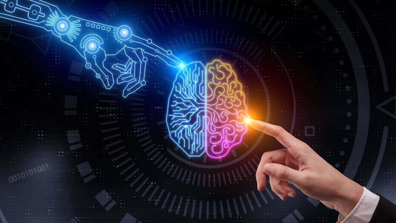 gaming AI, 1600 x 900, glowing brain, HD Desktop Wallpaper