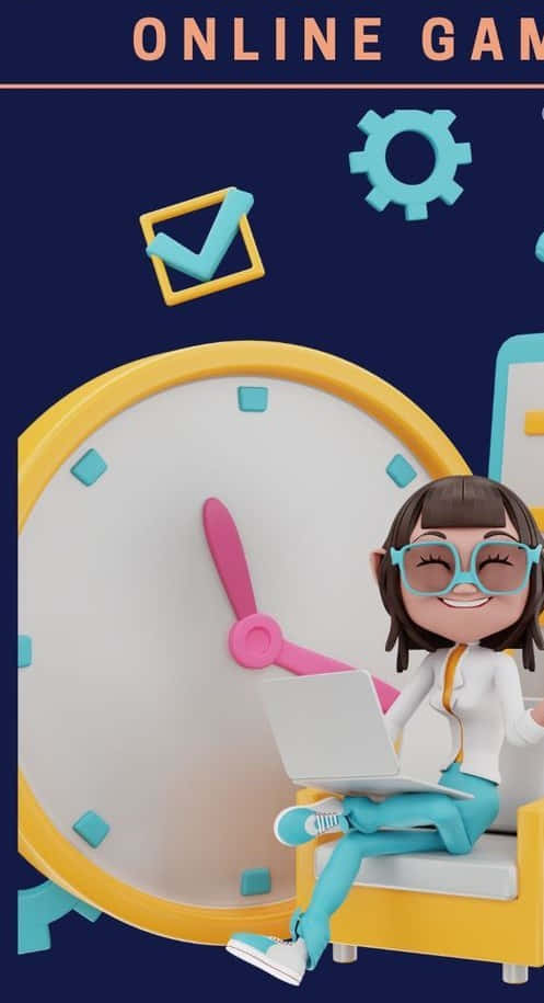 game development, giant clock, laptop, SD Phone Wallpaper