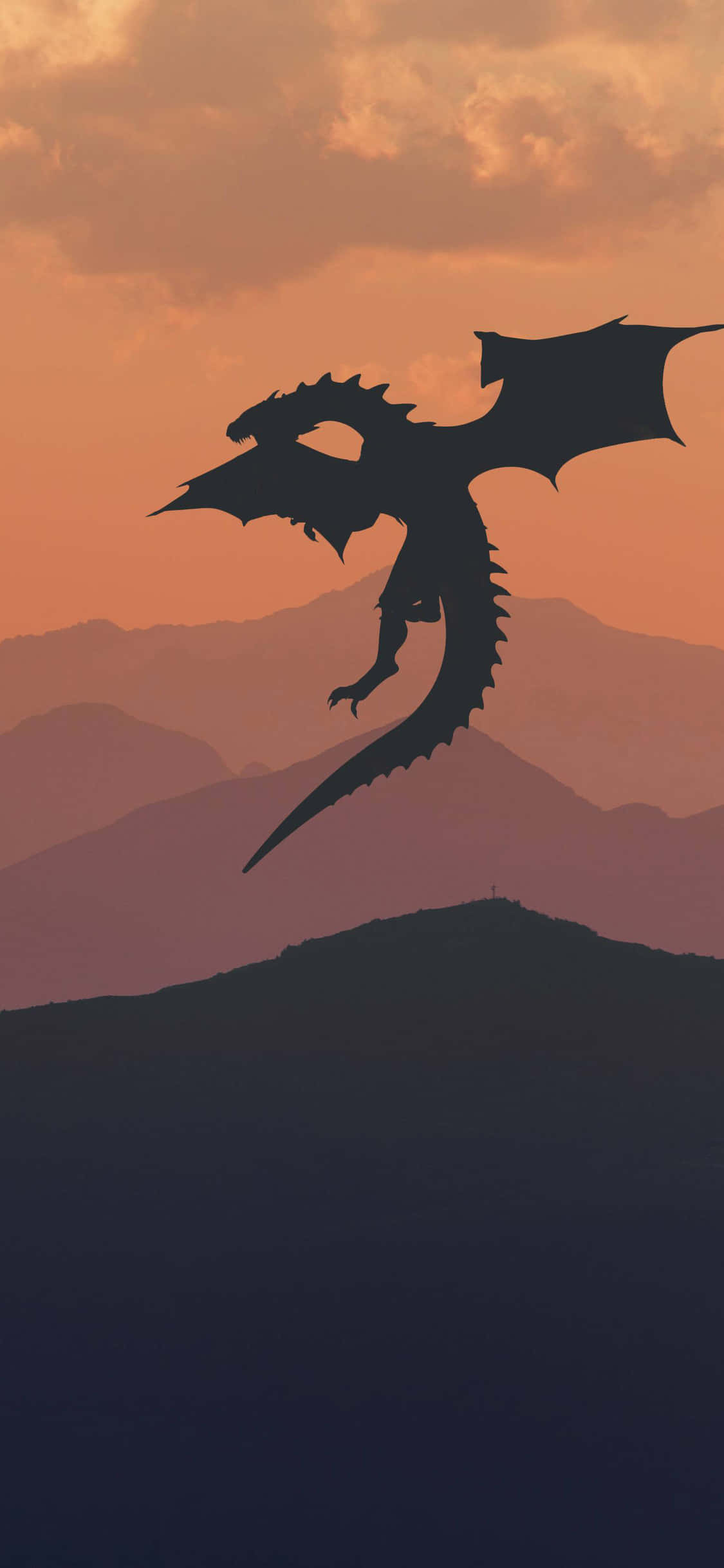 Game Of Thrones, iPhone, dragon silhouette, Full HD Phone Wallpaper