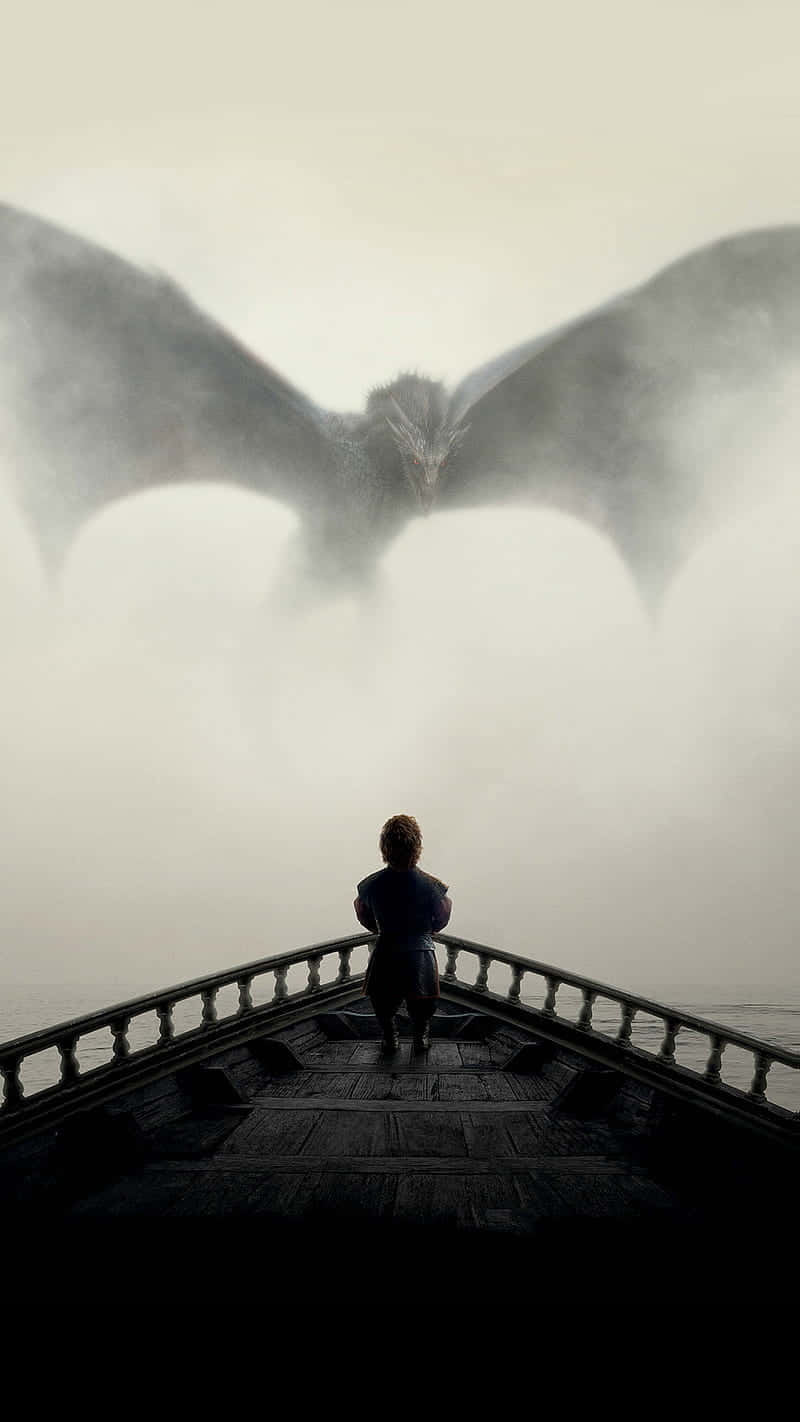 Game Of Thrones iPhone, dragon, misty clouds, HD Phone Wallpaper