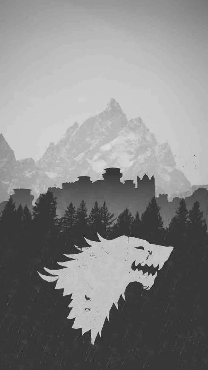 Game Of Thrones, iPhone, direwolf sigil, HD Phone Wallpaper