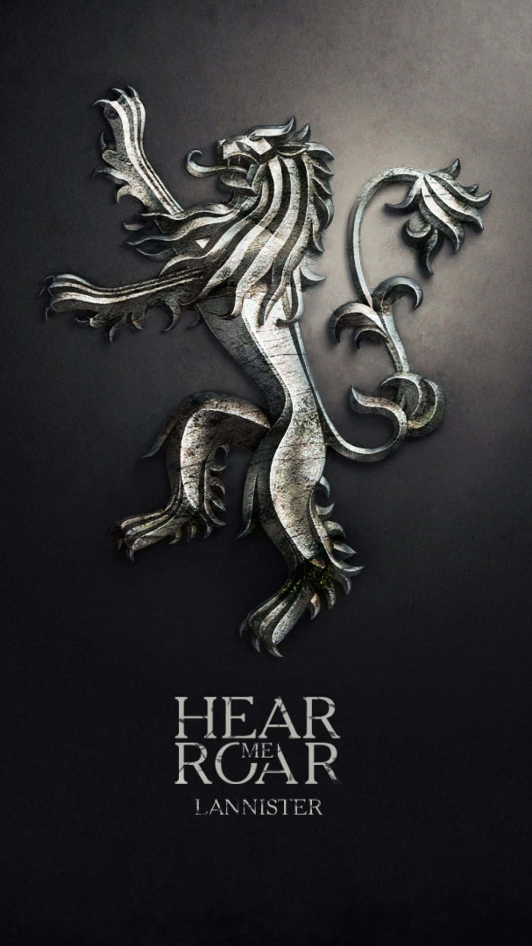 Game Of Thrones, iPhone, metallic silver lion sigil, Full HD Phone Wallpaper