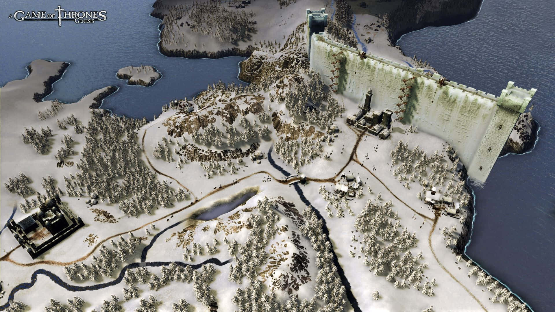 Game Of Thrones Map, The Wall, snow-covered fortress, Full HD Desktop Wallpaper