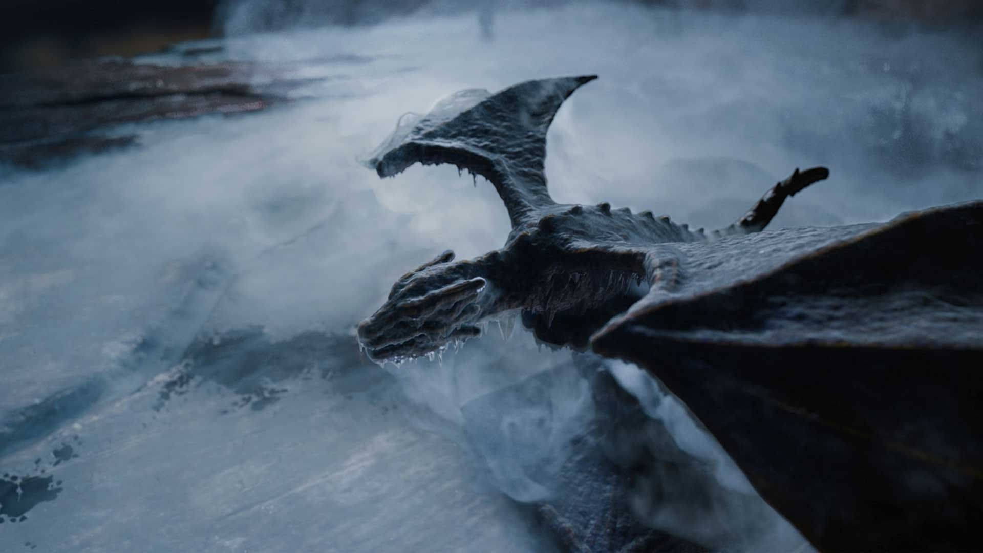 Game Of Thrones Season 8, undead dragon, icy wings, Full HD Desktop Wallpaper