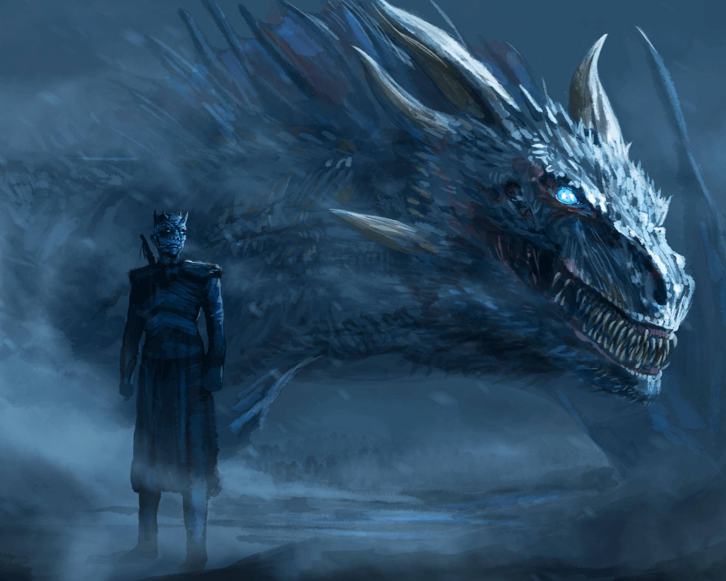 Game Of Thrones Season 8, dragon king, ice dragon, Full HD Desktop Wallpaper