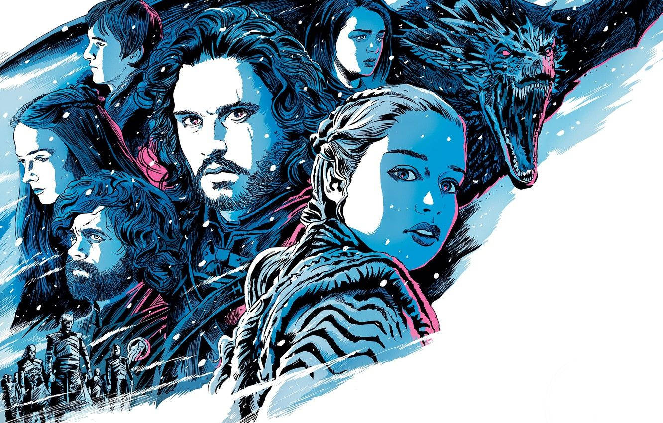 Game Of Thrones Season 8, cartoon, dragon, HD Desktop Wallpaper
