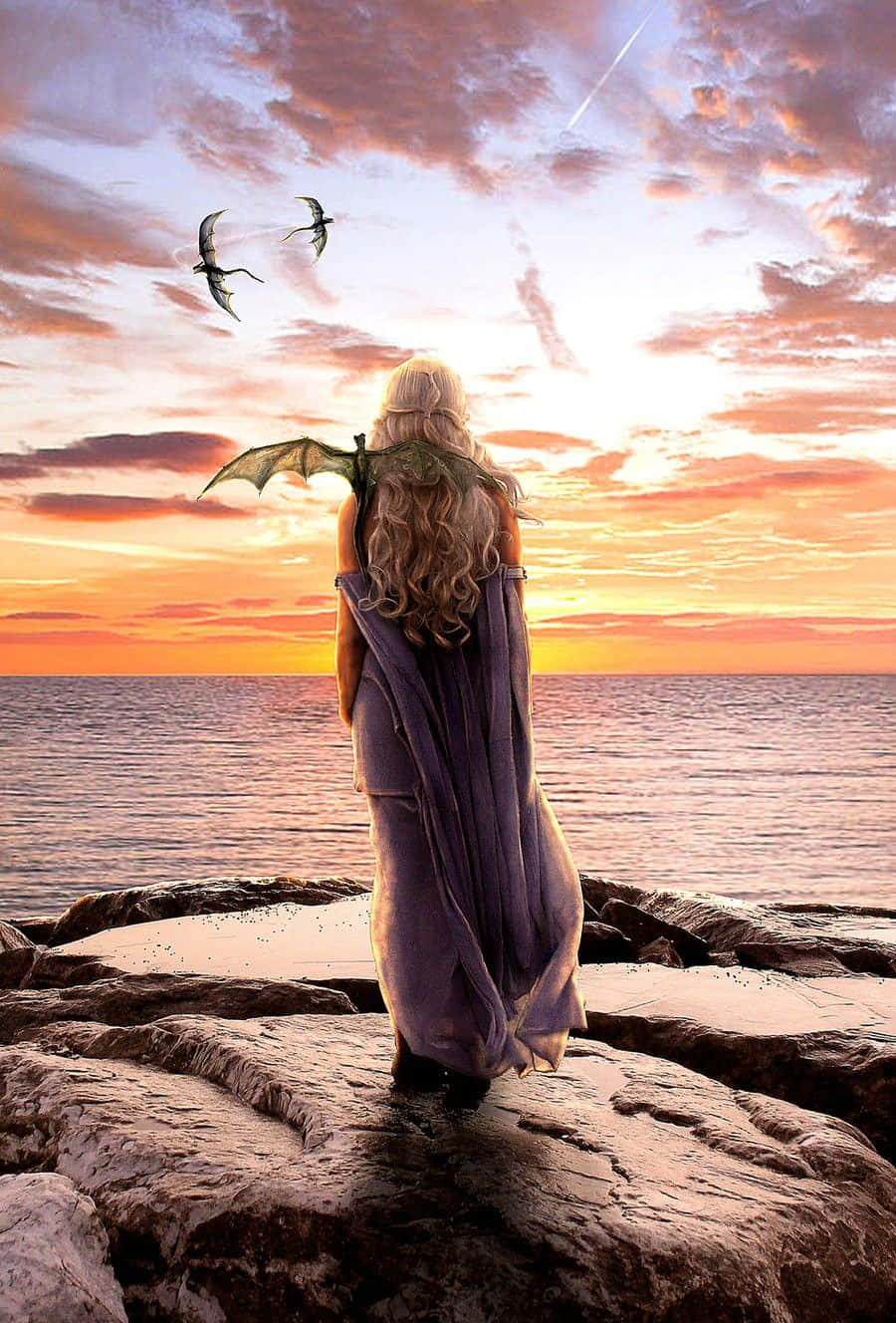 Game Of Thrones, dragon wings, rocky cliffs, HD Phone Wallpaper