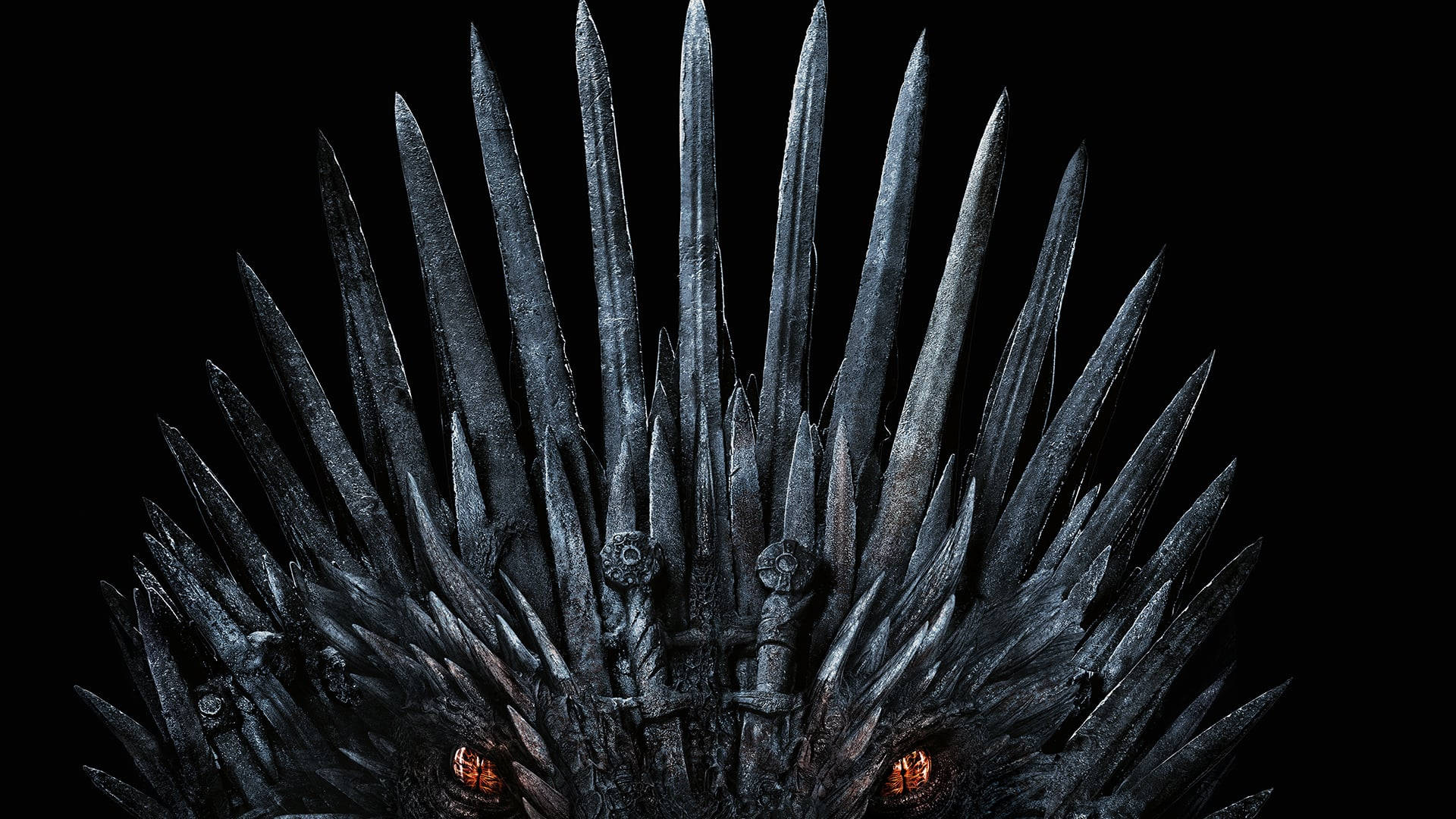 Game Of Thrones, iron throne, glowing orange eyes, Full HD Desktop Wallpaper