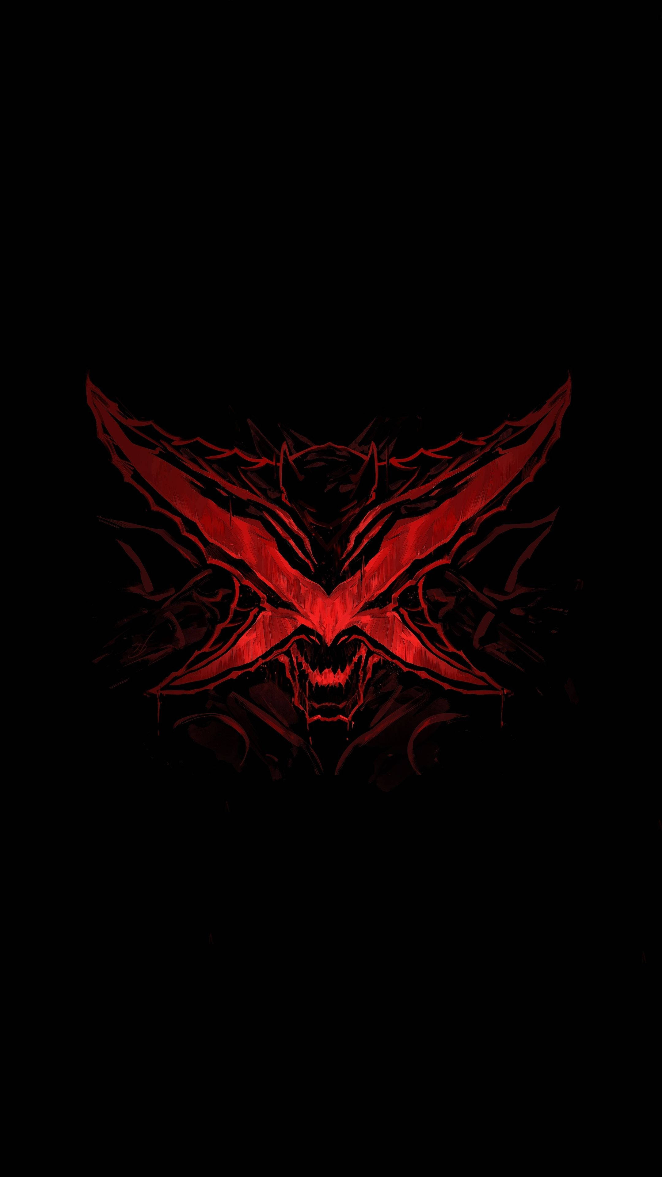 Kitava 4K Ultra HD Dark Phone, demonic face, jagged wings, 4K Phone Wallpaper