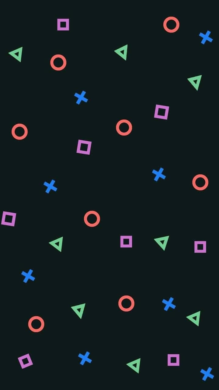 retro gaming, neon geometric shapes, deep black background, HD Phone Wallpaper
