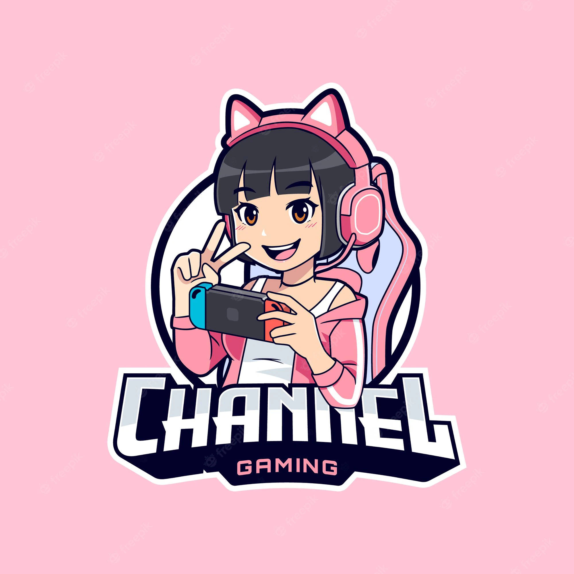 anime girl, cat ears, pink headphones, Full HD Desktop Wallpaper