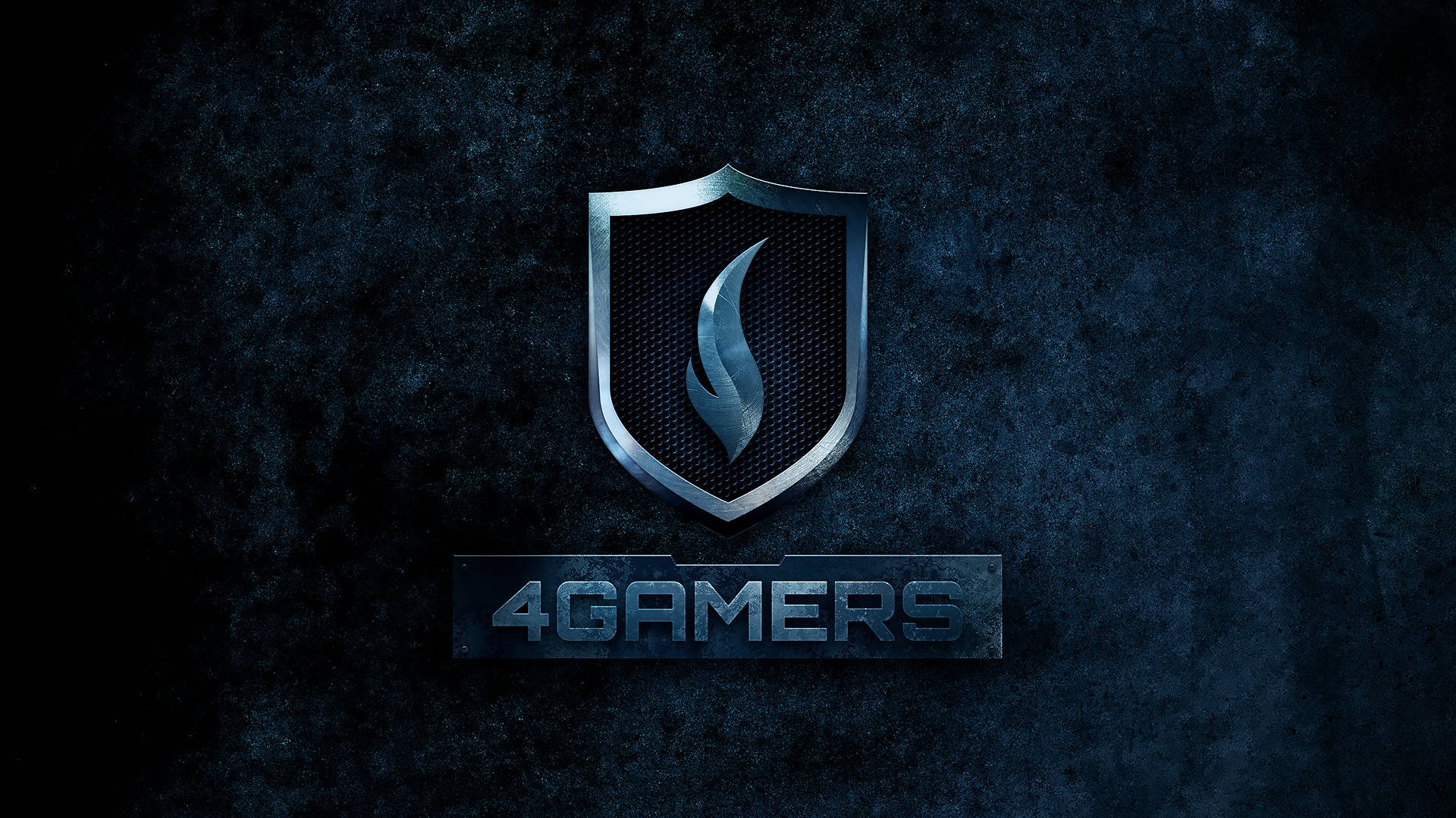 4GAMERS, metallic shield logo, flame emblem, Full HD Desktop Wallpaper