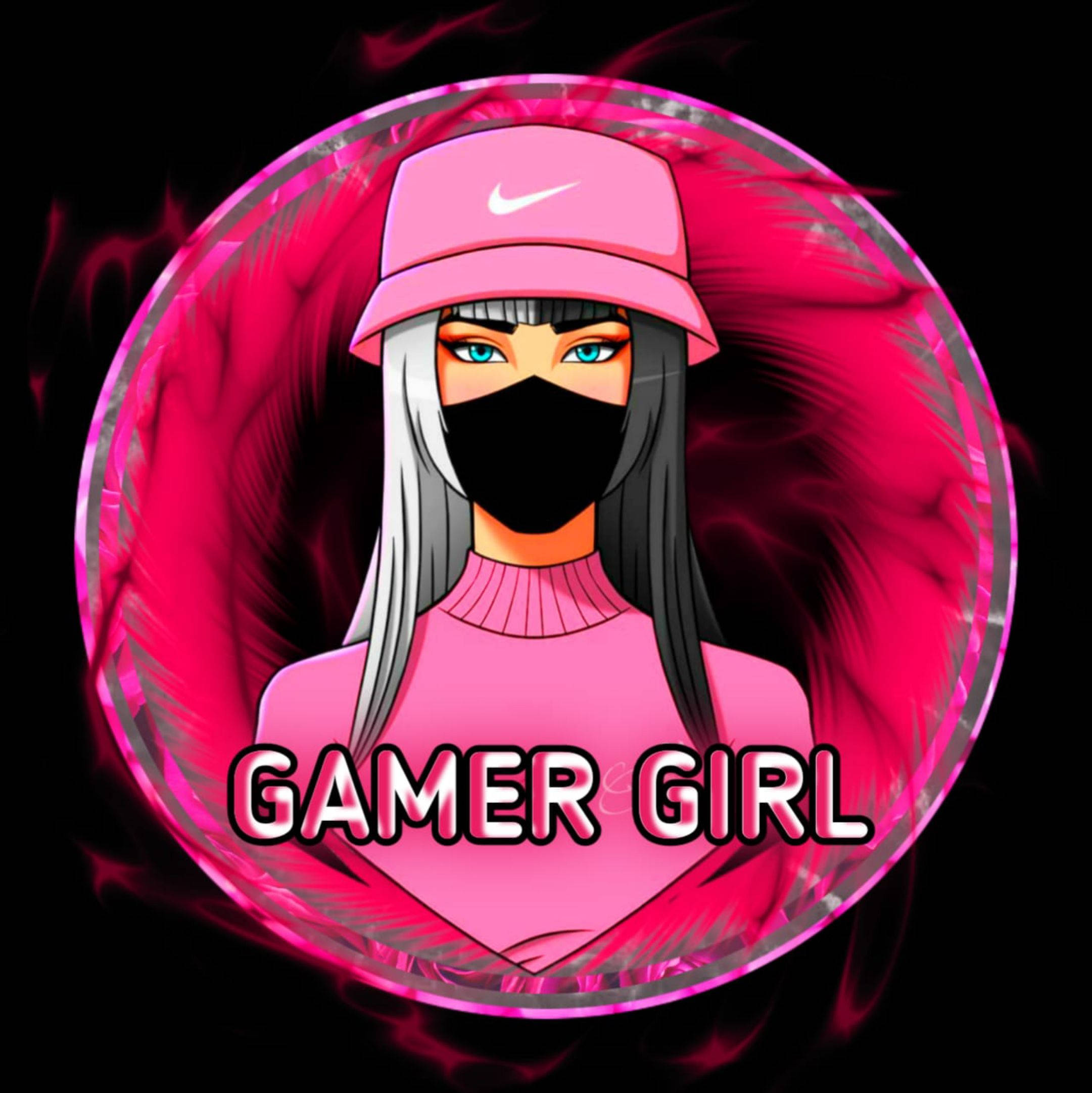 anime girl, silver hair, pink Nike cap, Full HD Phone Wallpaper