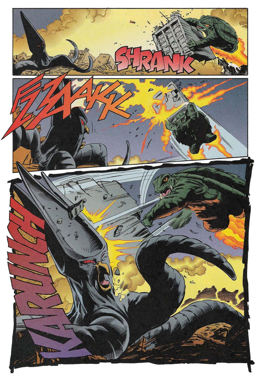 Gamera, black monster, green reptilian creature, HD Phone Wallpaper