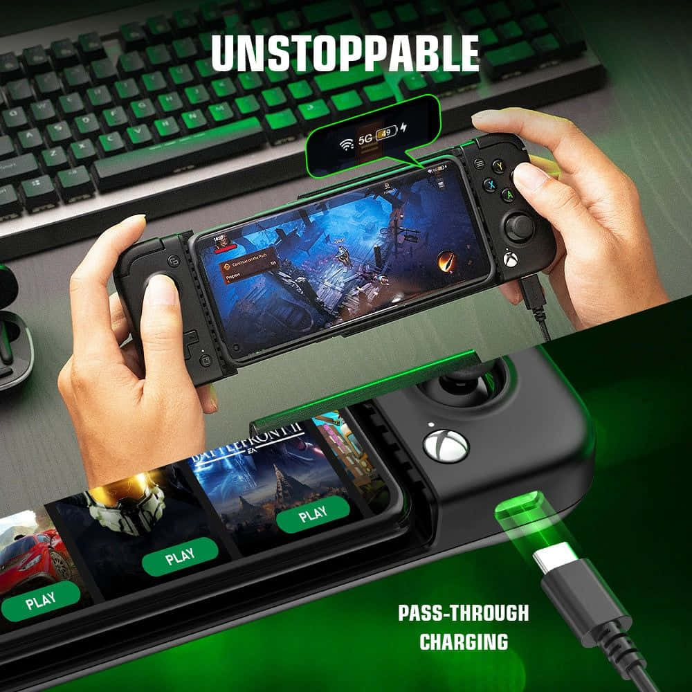 gaming phone, controller attachment, keyboard, SD Desktop Wallpaper