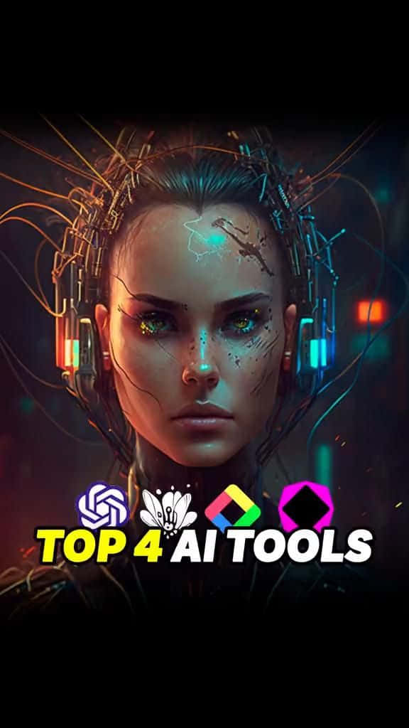 cybernetic woman, glowing eyes, neural wires, SD Phone Wallpaper