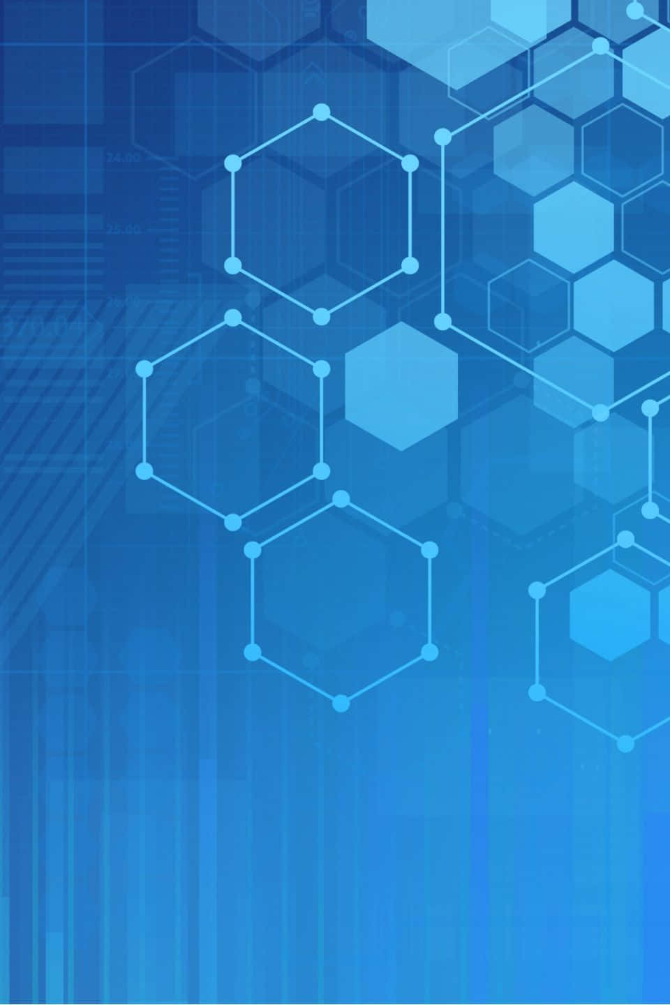 Gaming AI, blue, glowing hexagonal networks, HD Phone Wallpaper
