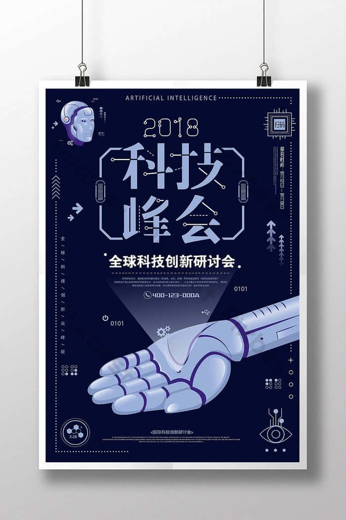 Gaming AI, dark blue background, robotic hand, SD Phone Wallpaper