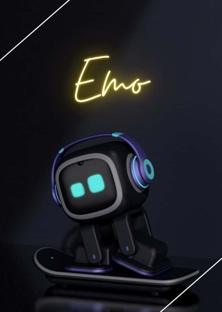 gaming ai, black robot, cyan eyes, SD Phone Wallpaper