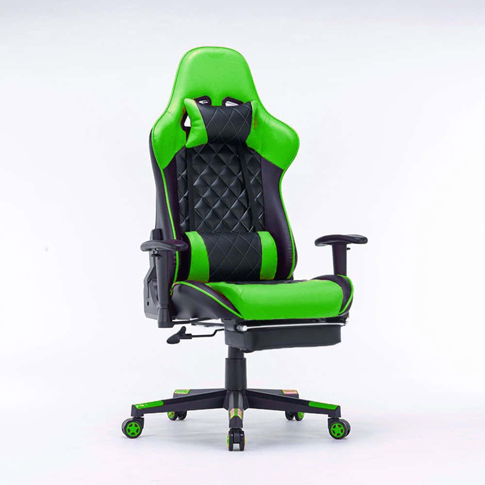 gaming chair, vibrant green, black, SD Desktop Wallpaper